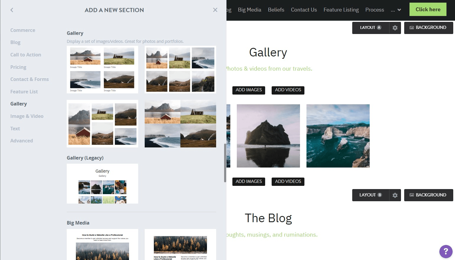 Strikingly Add Gallery Section Strikingly Add Gallery Section